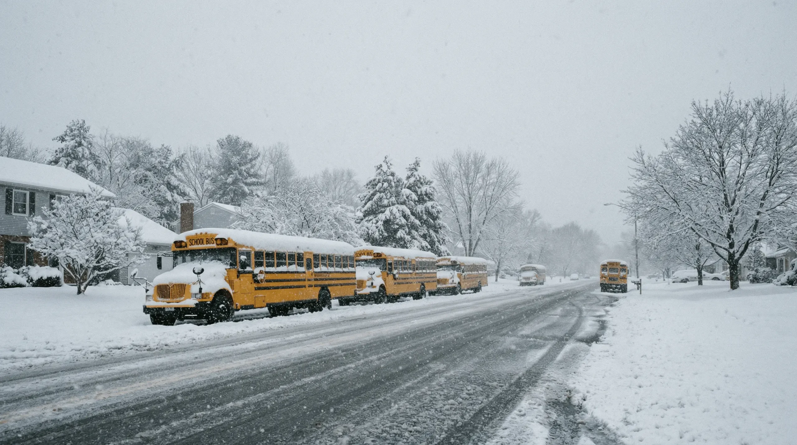 winter snowfall scene